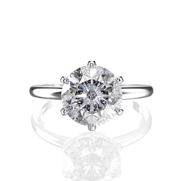 Anillos de compromiso de marca superior a la moda para mujer 100% plata auténtica 925 joyería creada moissanita anillo de piedras preciosas joyería fina Gifts267L