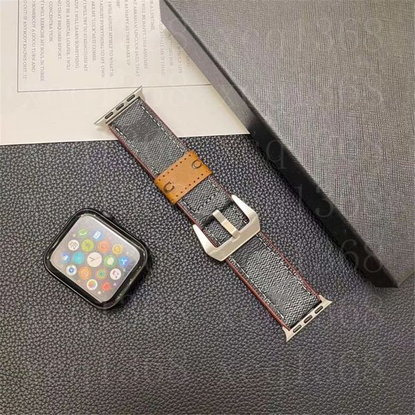 Fashion Top Designer Watch Band para apple watch band 49 mm 38 mm 44 mm 45 mm 42 mm 41 mm iwatch series 8 9 4 5 6 7 Cuero C Pulsera de flores Correa Pulsera de impresión Correas inteligentes