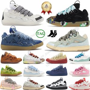 Mode top lederen stoeprand casual schoenen sneakers mannen dames kantup buitengewone reliëf sneakers kalfsleer luxe mesh rubber in nappa lavins platform zool