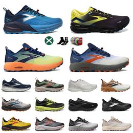 Mode topkwaliteit ontwerper Brooks Cascadia 17 Ghost 15 hardloopschoenen Triple zwart wit grijs geel oranje ademende buitensporttraining schoenen heren vrouwen