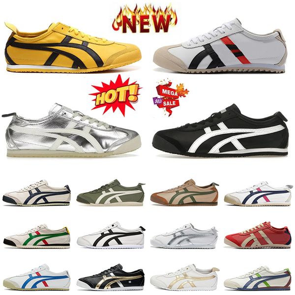 Onitsukas Tigers Mexico 66 OG Original 【code ：L】Designer Casual Shoes Luxury Brand Tiger Leather Trainers Womens Mens Slip-On Outdoor Sports Sneakers