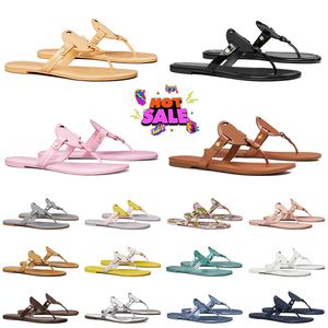 Fashion Top Quality Sandales Famous Designer Femmes Soft Beach Miller Cuir Slides Luxury Og Original Lady Noir Blanc Jaune jaune rose Rose Red Beach Rubbery Sandale