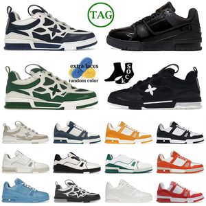 Mode topkwaliteit skate v ontwerper casual kleding schoenen luxe damesheren overlays virgil trainers lage og origineel platform lederen kalfsleer witte zwarte sneakers