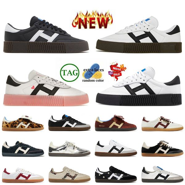 Moda de primera calidad Wales Bonner Pony Leopard Nylon Fox Brown Diseñador Zapatos planos Sporty Rich Platform Low Original Casual Entrenadores para mujer para hombre Zapatillas de deporte de San Valentín