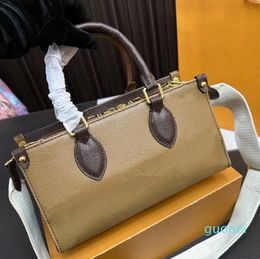 Sac fourre-tout tendance polyvalent pour femme - Style classique - Design couleur - Lettre horizontale - Logo tissé - Bandoulière - Sac à main de shopping avec code de série