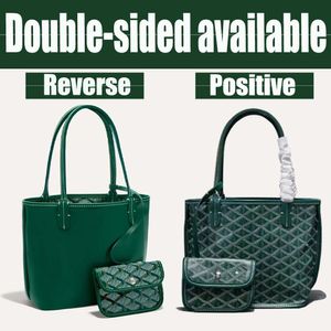 Fashion Tote Designer Double face shopping ouvert à main avec petit sac à main portefeuille pour femmes portefeues en cuir