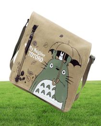 Fashion Totoro Bag Men Bolsos de mensajero Bolso de lienzo encantador anime vecino vecino masculino