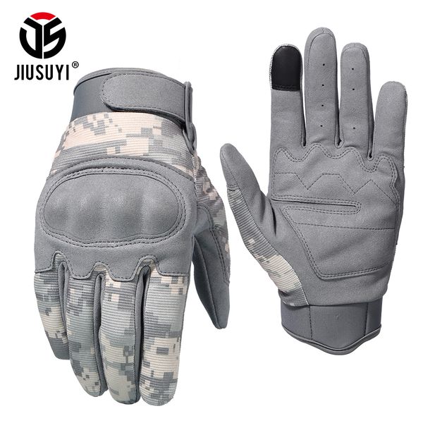 FASHION- écran tactile Gants tactique militaire Airsoft combat Prise de vue anti-patinage dur Knuckle complet doigts Gants Hommes T190618