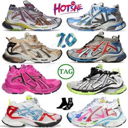 Fashion Track Runners 7 Diseñador zapatos de vestido plano Vintage Old Triple Black Pink White Pistas 7.5 Mensas de transmisión Sense Luxurys Lofa Rubber Zapatos