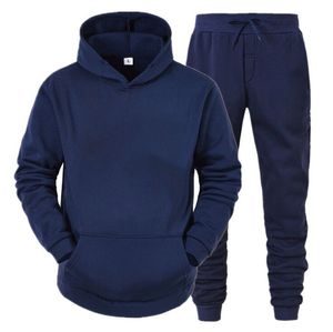 Mode Survêtement Hommes À Manches Longues À Capuche Pantalon De Sport Ensemble Pull Pull Tops Et Pantalon De Jogging Tenue Décontractée