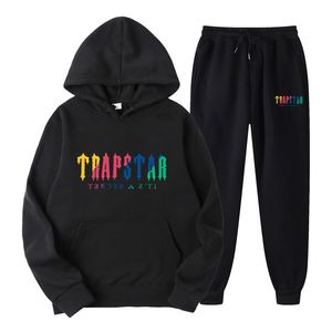 Mode trainingspak heren/dames Trapstar merk bedrukte sportkleding heren 50 kleuren warm tweedelige set losse hoodie sweatshirt broek jogging