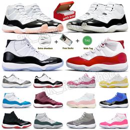 air jordan 11 retro aj11 jordens 11s Cherry 11 chaussures de basket - ball hommes femmes gris frais 25e anniversaire concorde ciment gris Gamma bleu jumpmans 11s sneakers