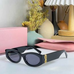 Modetrendmerk Miu zonnebril voor vrouwen zomer 11w ontwerpers stijl anti-ultraviolet retro plaat ovaal full frame glazen