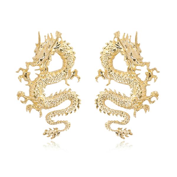 Tendance de la mode Dangle lustres boucles d'oreilles pour femmes hommes exagéré personnalisé Cool Dragon boucles d'oreilles percées bijoux d'oreille unisexe