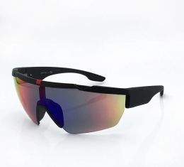 Designer de tendance de mode 03X hommes lunettes de soleil rétro populaire surdimensionné demi-monture lunettes de lentilles multicolores loisirs sportifs en plein air style261C