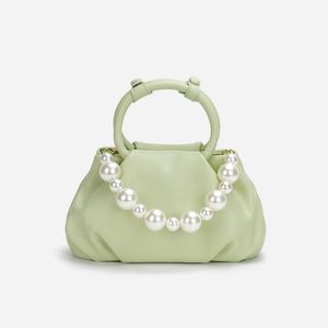 Fashion Trend Evening Bags Originele niche avondtasontwerper Nieuwe drape cloud parel ketting Slant dames handtas