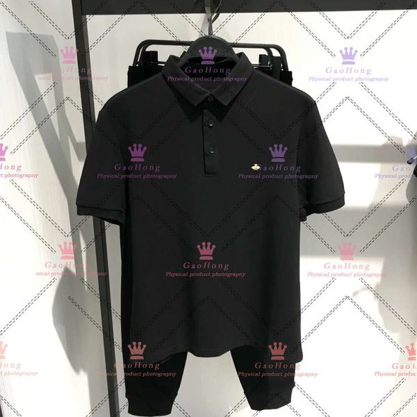 Tendance de la mode été pour hommes nouveau polo à manches courtes broderie personnalisée chemise à manches mi-longues happy nature designer saison cargo f 4128