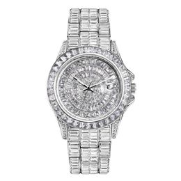 Fashion Trend Square Diamond Diamond Diamond Watch High Grade Zircon Imperproof Quartz Men's Watch