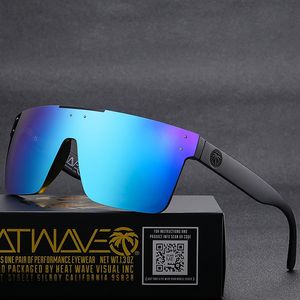 Originele Hittegolven zonnebril heren Sport google bril Gepolariseerde zonnebril voor mannen/vrouwen Outdoor winddichte brillen 100% UV Gespiegelde lens cadeau