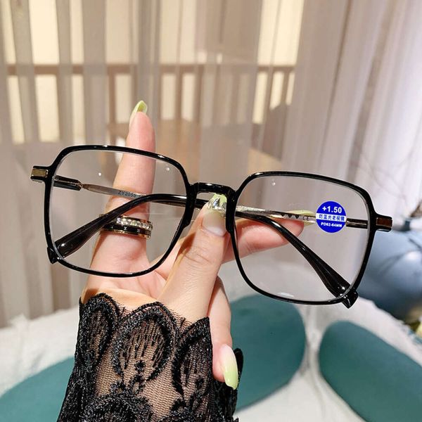 Fashion Trendy Young Presbyopie Lunes Anti Blue Light Womens HD Large Frame