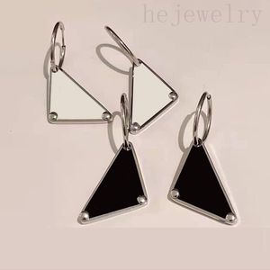 Mode triangle forme goutte designer boucle d'oreille émail lettre boucles d'oreilles petit cerceau orecchini soirée boucles d'oreilles pendantes pour femmes sans nickel ZB044 B4