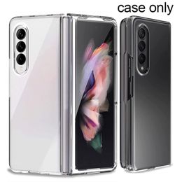 Coque de téléphone transparente en Silicone, Ultra épaisse, antichoc, à la mode, pour Samsung Galaxy Z Fold 4, étui de Protection d'objectif, couverture arrière