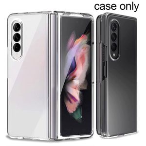 Funda de teléfono transparente de silicona a prueba de golpes ultra gruesa de moda para Samsung Galaxy Z Fold 4 funda protectora de lente contraportada