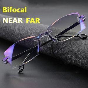 Fashion Ultralight Rimless Reading Glasses Women Men Business Anti-Blu-Ray Computer Reading Glasses Presbyopia Reader +1.0--+4.0 choose