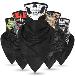 Mode Unisex Ijs Zijde Magische Sjaals Sport Schedel Bandana Driehoek Half Gezichtsmasker Buis Sjaal Nekwarmer Gaiter Cover Vissen Hoofdband Wandelen Tulband Accessoire