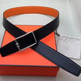 Cinturón de lujo Unisex a la moda para hombre, cinturones de cuero auténtico para hombre, hebilla lisa dorada de diseñador, pantalones vaqueros a la cadera para mujer 3,8 3,2 cm
