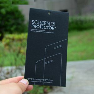 Mode Universal Black Kraft Retail Package voor gehard Glass Screen Protector Box voor iPhone X 8 7 6 SE SE SAMSUNG