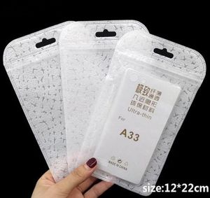 Universele maat 12x22cm Zipper Lock Retail Bag voor iPhone 12 11 Pro Max 8Plus 7 Plus Case Cover Soft Package Tassen Voor Samsung Case