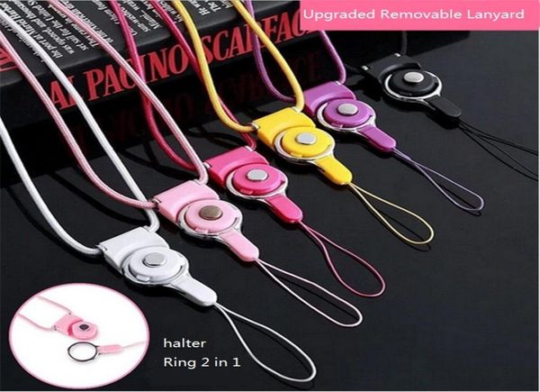 Fashion Universial Lanyards rotatif 2in1 coude couche longe détachable Badges suspendus pour téléphone portable MP4 Drives flash i8276115