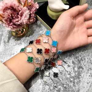 Modebussen Cleef Bracelet Chain armband 5 Flower Mother Shell Agate Clover Bracelet Luxe Designer armband voor damesjuwelen