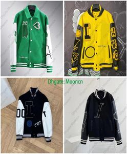 Mode Varsity Animal Lettre Serviette Broderie Vestes Crochet Floral Baseball Veste High Street Couples Femmes Hommes Manteau HFXHJK103491455