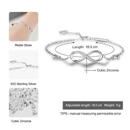 Mode-ve 925 bracelets en argent sterling pour les femmes de mariage Bracelets ajustables Bangles cadeau d'anniversaire (JewelOra BA102057) S915