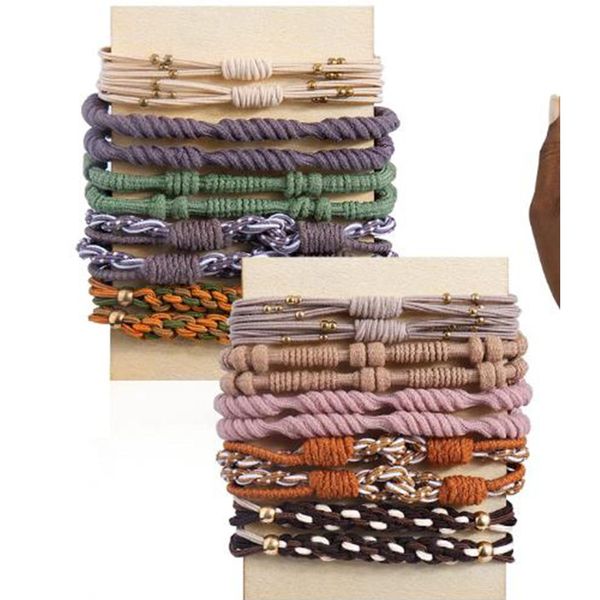 Fashion en gros de bracelet mignon Bracelet Cies Bandeaux colorés colorés sans dégâts Hair Elastic Ponytail Bandon pour les femmes pour les filles