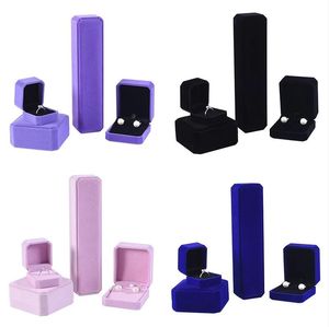 Fashion Velvet Jewelry Box Necklace Ring Earrings Case Bracelet Pendant Organizer Holder Gift Packing Boxes