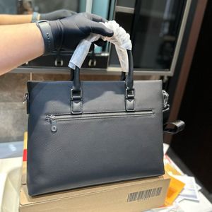 Mode Veelzijdige Aktetas Crossbody Tas Luxe Designer Computertas Echte koeienhuid Bedrijfsaktentas Messenger Bag Laptoptas Attache Case Documententas