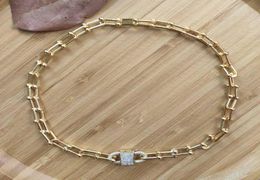 Fashion Vintage Big Chain Choker for Women Men Geométricos Goldcolor Collares Costillas ovales brillantes Costilería Punk Jewelry Bedding Gift8678420