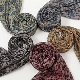 Fashion Vintage Viscose floral Châle Scarpe Femmes Primmina de haute qualité Pashmina volet Wrap Snood Muslim Hijab 180x90cm