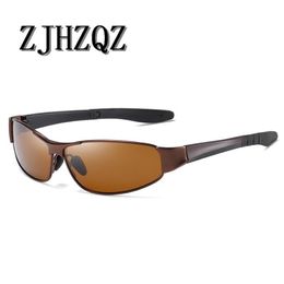 Fashion Vintage Mens Pilot Polaris Sunglasses Retro Outdoor Sport Driving UV400 Protection Eyewars Black Brown Yellow Lens 290A