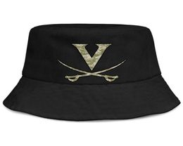 Modischer Virginia Cavaliers Basketball-Camouflage-Logo, Unisex, faltbar, Fischerhut, selbst, klassischer Fisherman-Strandvisier, verkauft Bowl3894123
