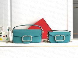 Mode VLogo Baguette Flap Bag 1:1 Top Kwaliteit LOCO Crystal Pailletten Gesp Tas Vrouwen Schoudertas Luxe Designer Tas