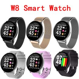 Mode W8 montre intelligente étanche hommes femmes pression artérielle fréquence cardiaque activité Tracker podomètre Sport Fitness montres intelligentes