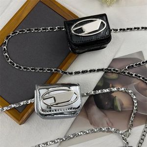 Mode taille chaîne ceintures pour femmes lettres classiques argent boucle ceinture en cuir hommes luxe chaîne ceinture avec petit sac à main