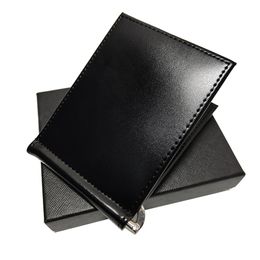 Portefeuille de mode pour hommes Porte-cartes Portable Cash Clip Permis de conduire Porte-monnaie en cuir de haute qualité Artisanat allemand avec Bo253O