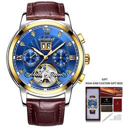 Reloj de moda para hombres Resistencia al agua y a los golpes, Relojes de pulsera de negocios Temporización de cuarzo Vidrio Blu-Ray con superficie tridimensional de doble capa