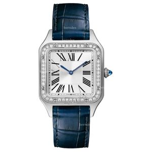 Modieus horloge heren 32 mm dames 28 mm koppelformaat horloge Ultradun ontwerp 0,88 cm dik, beter passende polsset met diamant- en saffierondersteuning voor snelle verwijdering