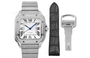 Modehorloge Heren Automatische Machines Heren Diamond Watch Design Horloge Gratis geschenk Horlogeband Saffierglas Waterdicht